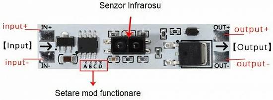 INTRERUPATOR touch less FARA ATINGERE senzor proximitate miscare dimmer 5V 12V