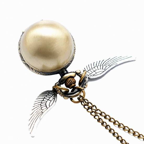 CEAS de buzunar cu lantisor Casual Harry Potter Quidditch Golden Snitch Pocket