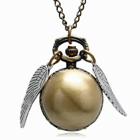 CEAS de buzunar cu lantisor Casual Harry Potter Quidditch Golden Snitch Pocket