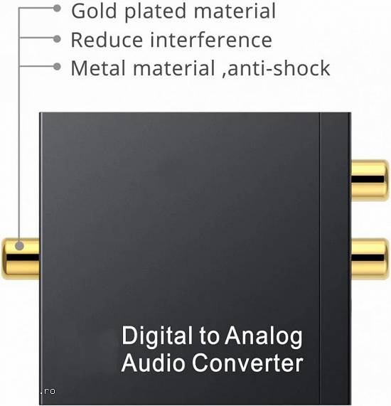 CONVERTOR AUDIO DIGITAL optic toslink tv in to la ANALOG rca jack 3.5 cable pret