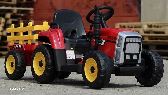 Tractor electric Kinderauto BJ-611 70W 12V cu Remorca si RC