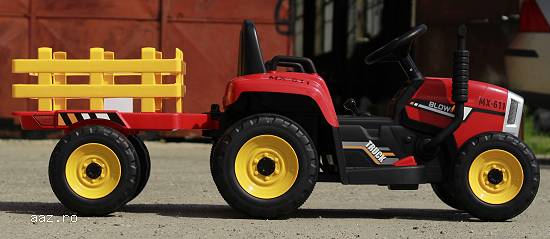 Tractor electric Kinderauto BJ-611 70W 12V cu Remorca si RC
