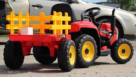 Tractor electric Kinderauto BJ-611 70W 12V cu Remorca si RC