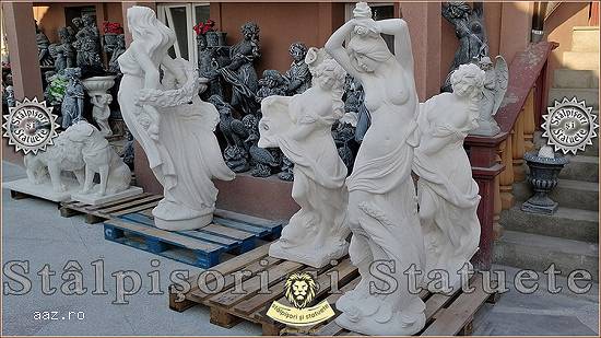 Statuetă domnița cu ulcea,  alb marmorat,  model S16.