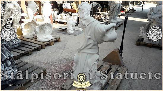 Statuetă domnița cu ulcea,  alb marmorat,  model S16.