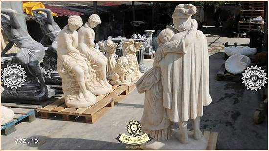 Statuetă Romeo și Julieta,   galben patinat,   model S55.