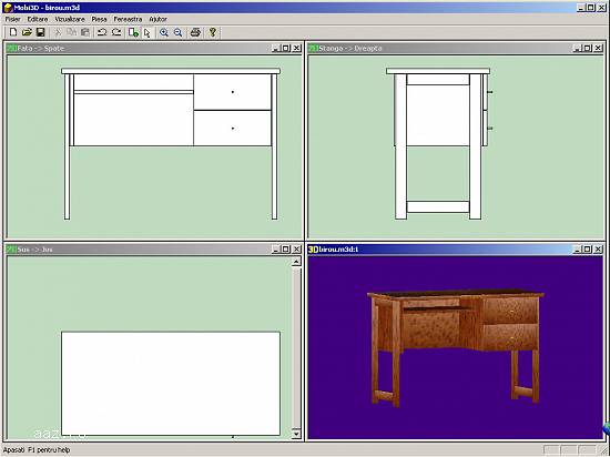 Soft romanesc pt proiectare mobila PAL cu interfata 3D