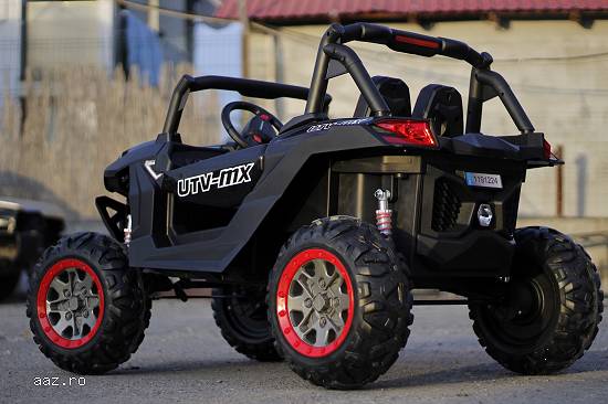 UTV electric pentru 2 copii Rocker XMX603 4x45W 12V PREMIUM #Black