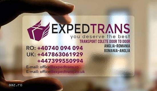 Expedtrans Curierat rapid colete Anglia-Romania si Romania-Anglia