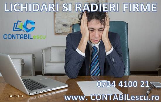 Servicii de Contabilitate,   HR,   Lichidari - radieri firme,   SSM