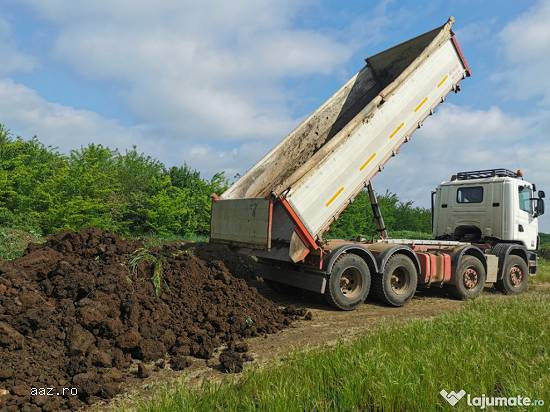 Aduc Pământ vegetal sau de umplutura,   nisip,   beton concasat