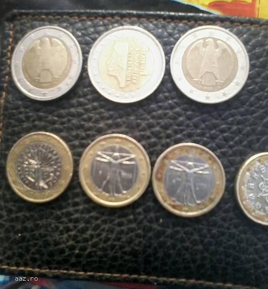 Lot monede 1euro 2euro  An 2002  2000   1999  pentru colectionari