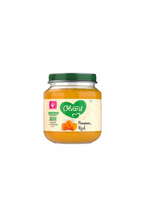 Olvarit mancare pentru bebelusi Dovleac cu Orez 4+ luni