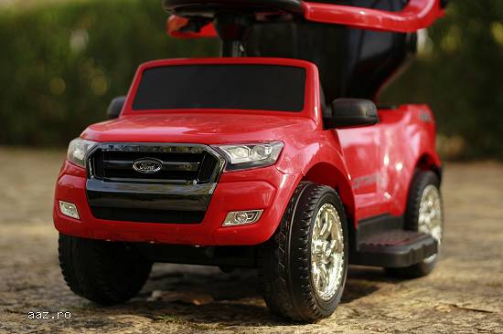 Masinuta electrica pentru copii 3 in 1 Ford Ranger 35W 6V și cu pedala #red