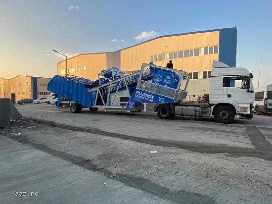Stație de Betoane Mobilă,   Automată cu Siloz de Ciment