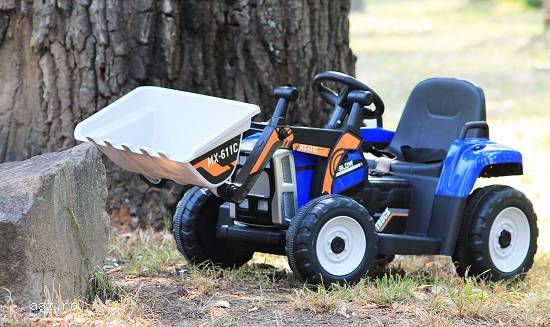 Excavator electric pt. copii cu bluetooth,   Kinderauto BJ611C 60W 12V,   #Blue