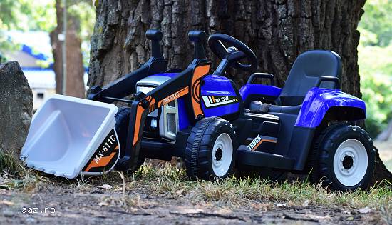 Excavator electric pt. copii cu bluetooth,   Kinderauto BJ611C 60W 12V,   #Blue