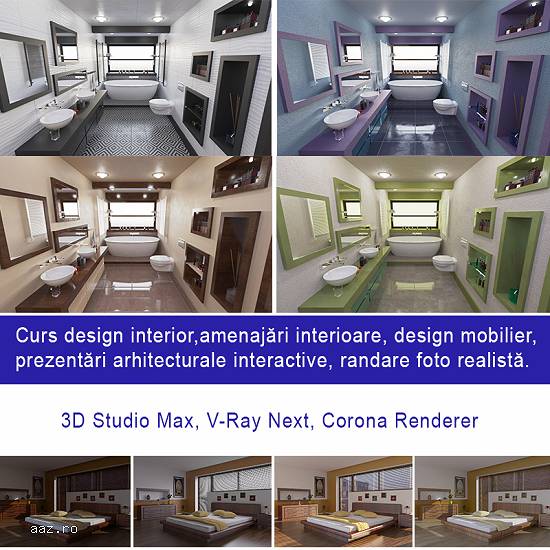 Curs design interior,   amenajari interioare,   design mobilier,   prezentari arhitecturale