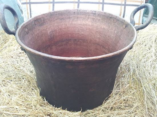 Caldare (ceaun) vechi de cupru 35 litri
