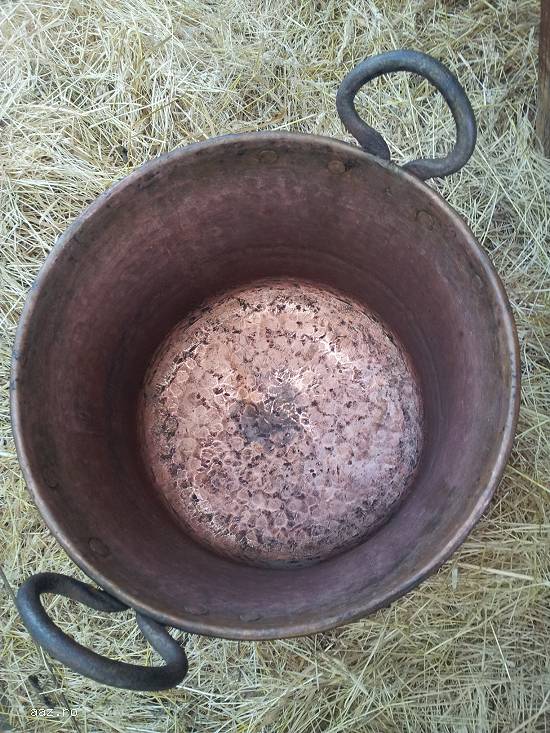 Caldare (ceaun) vechi de cupru 35 litri