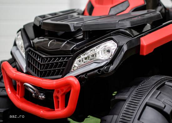ATV electric pentru copii Offroad 2x35W 12V cu remorca inclusa RED