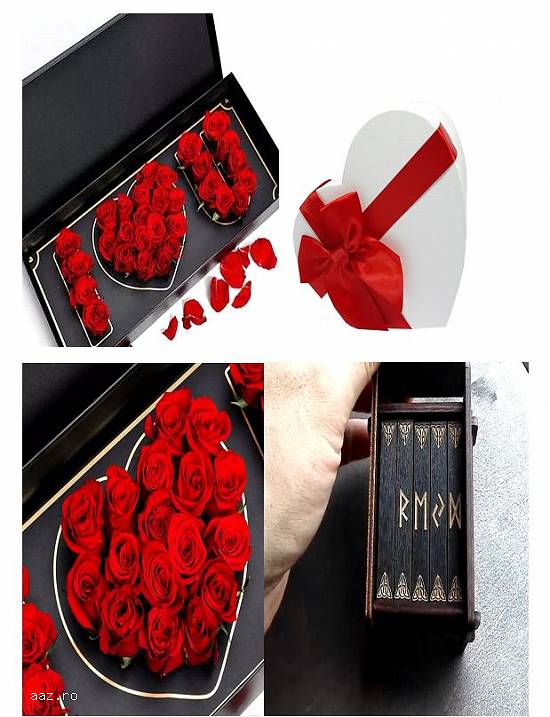 Trandafiri rosii I Love You +cadou un set de rune