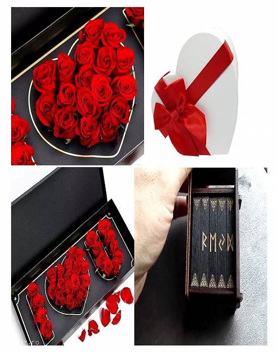 Trandafiri rosii I Love You +cadou un set de rune