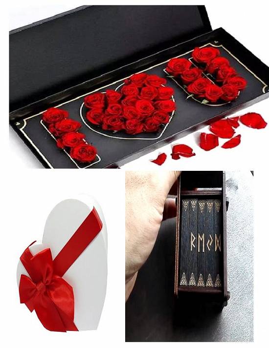 Trandafiri rosii I Love You +cadou un set de rune
