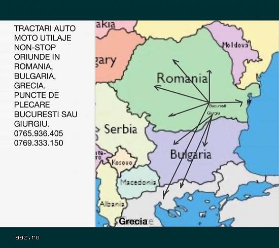 Tractări Auto oriunde în România,  Bulgaria,  Grecia,  transport platforma Bucuresti Sector 6,   