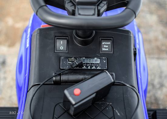 Masinuta 2 in 1 cu pedala elecrica Police QLS-993 30W 6V cu BT #blue