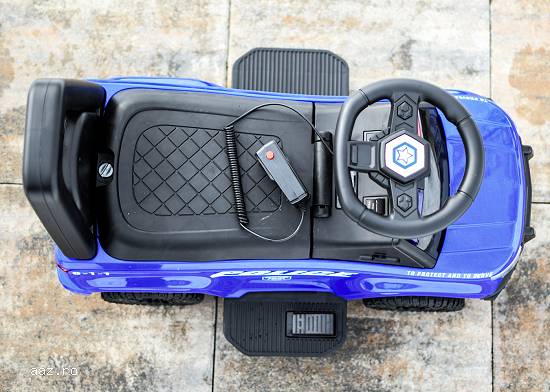 Masinuta 2 in 1 cu pedala elecrica Police QLS-993 30W 6V cu BT #blue