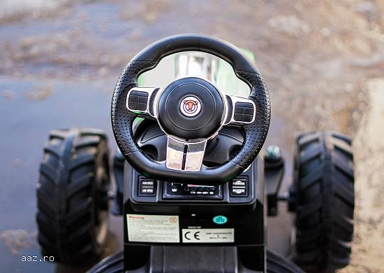 Tractoras electric cu remorca Kinderauto SX2068 2x 45W,    roti MOI Verde