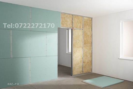 Montaj pereti despartitori-pereti de compartimentare rigips gipscarton