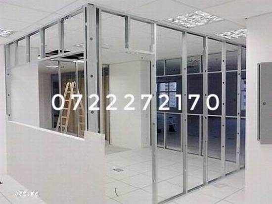 Montaj pereti despartitori-pereti de compartimentare rigips gipscarton