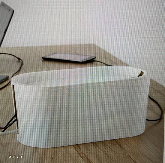 Vand ROMMA Cutie cabluri cu capac,   alb x 10 bucati