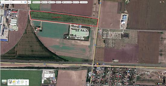 Teren 10.000 mp Dragalina Drajna DN21 langa Abator,   deschidere 110m,   asfalt,   380V,   20euro/