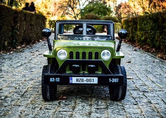 Masinuta electrica Kinderauto BJ001 70W 12V,    Mp3 player,    culoare Army Green