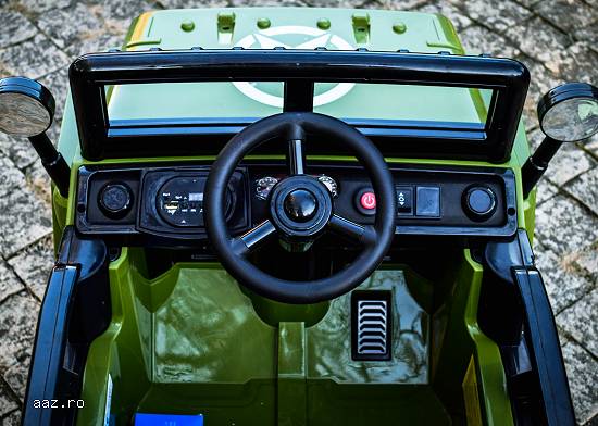 Masinuta electrica Kinderauto BJ001 70W 12V,    Mp3 player,    culoare Army Green