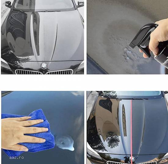 Spălare auto cu abur aplicare protecție ceramică sau sticla lichida
