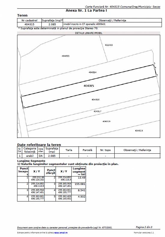 Proprietar vand 1 x parcela teren intravilan de 2.084 m2 la Vizma – Secas,   Timis