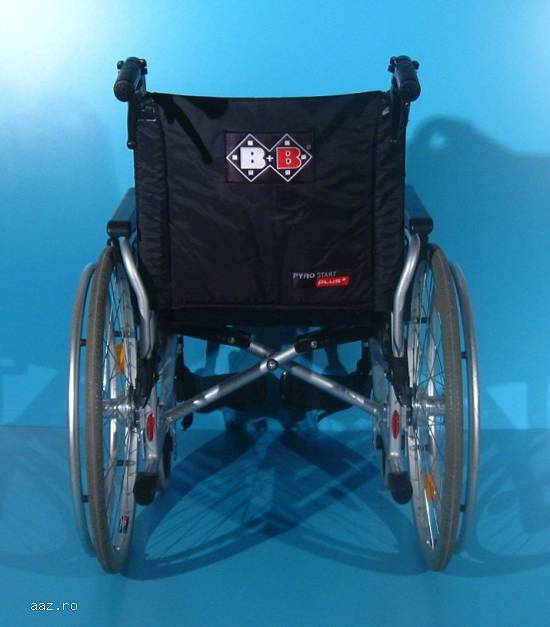 Scaun cu rotile din aluminiu  B+B / latime sezut 46 cm