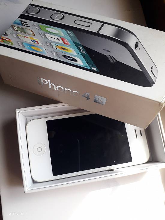 Telefon Rar De Colectie iPhone 4s alb si cutie originala