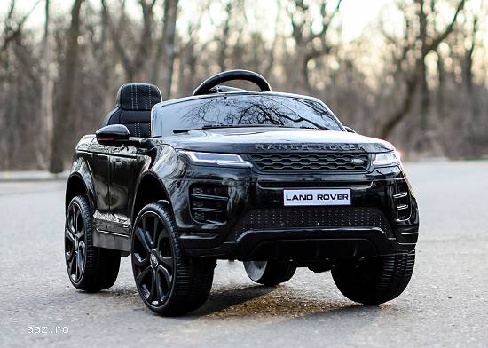Masinuta electrica Range Rover 4x4 140W 12V,   scaun tapitat,   culoare Negru