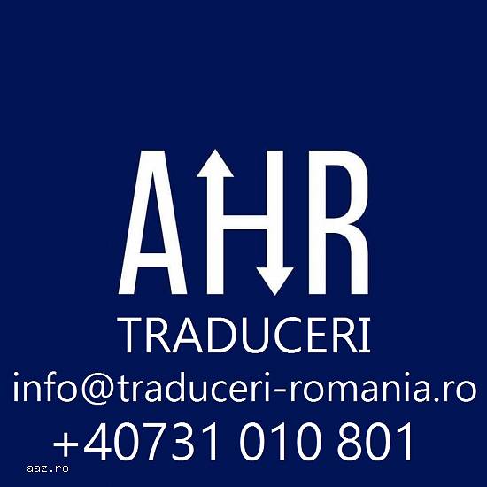 Traduceri acte * Recruiter Medical Science. *** AHR TRANSLATIONS