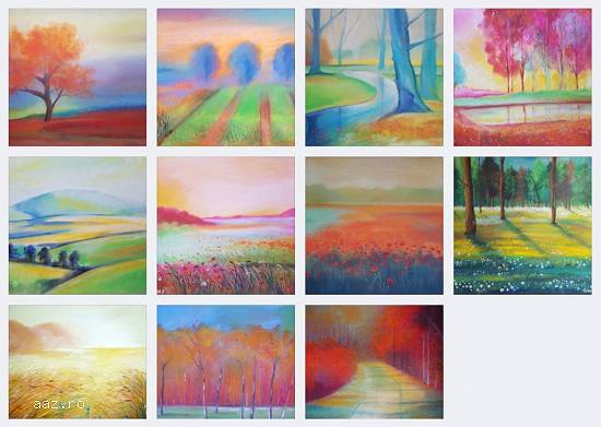 Tablouri peisaje in pastel