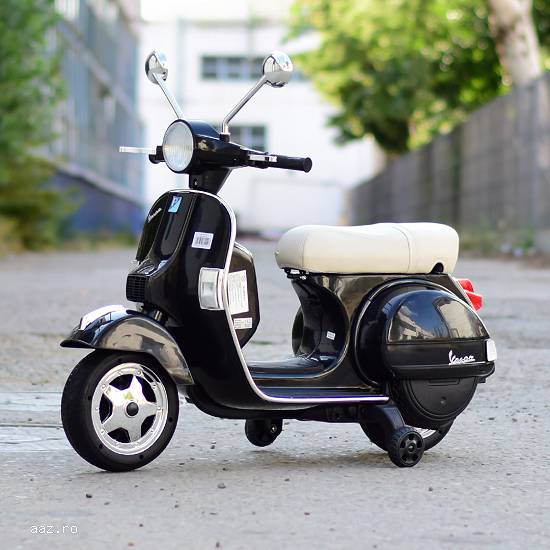 Scuter electric pentru copii Piaggio PX150 70W 12V PREMIUM #Negru