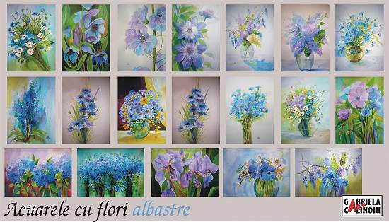 Tablouri flori albastre