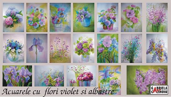 Tablouri flori albastre