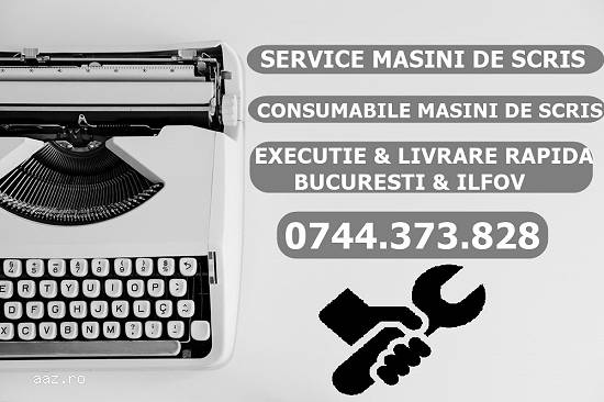 Service,   reparatii,   curatare masini de scris.