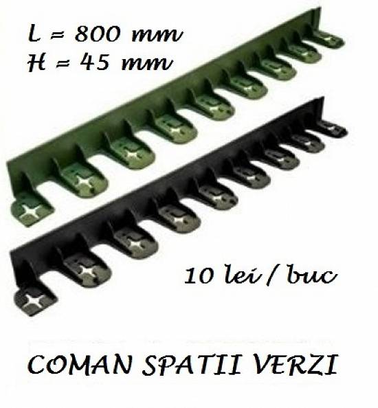 Borduri separatoare gazon flexibile,   L= 80 cm